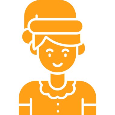 kadın simge vektör illüstrasyonu