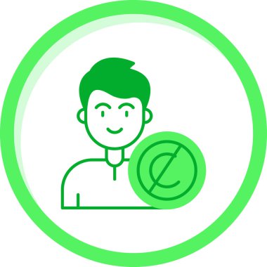 Adamım. Web simgesi basit illüstrasyon