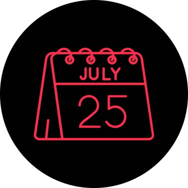 Takvim simgesinin vektör illüstrasyonu