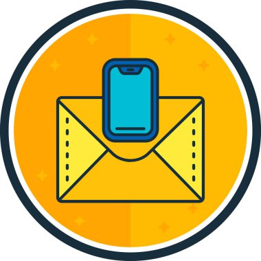 E-posta. Web simgesi basit illüstrasyon