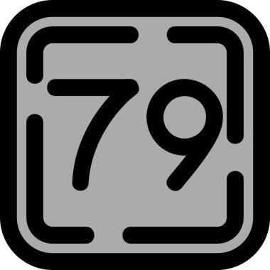 Bir sayının siyah ve beyaz simgesinin vektör çizimi