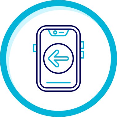 Moda biçimi izole edilmiş arkaplanda akıllı telefon simgesi