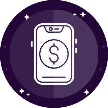 Dolar. Web simgesi basit illüstrasyon