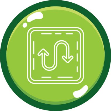 Yeşil yuvarlak simgenin vektör illüstrasyonu