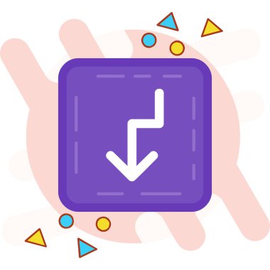 İmleç simgesiyle el. vektör illüstrasyonu