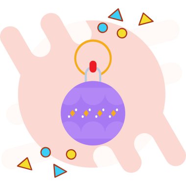 top noel dekorasyon simgesi ana hatları biçiminde