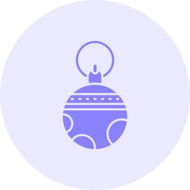 Noel topu web simgesi, basit vektör illüstrasyonu