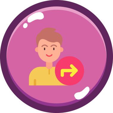 Damlası olan bir adamın vektör çizimi