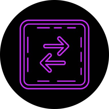 Neon siyah çizgi vektör simgesini değiştir