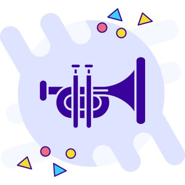 Trompet. Web simgesi basit illüstrasyon