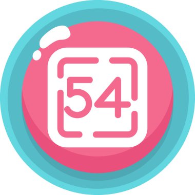 Yumuşak mavi arkaplanda izole edilmiş modaya uygun düz biçimli takvim 5 simgesi