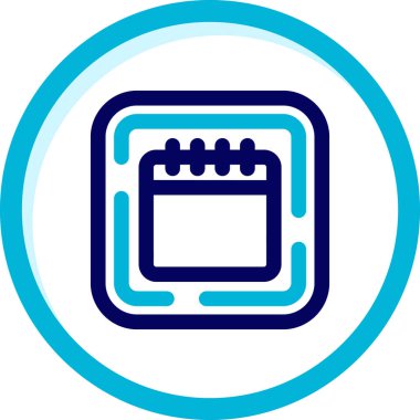 Takvim simgesinin vektör illüstrasyonu