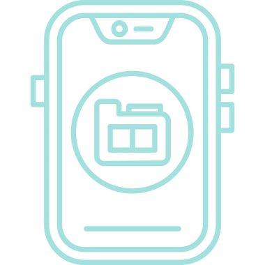 Akıllı telefonmuş. Web simgesi vektör illüstrasyonu