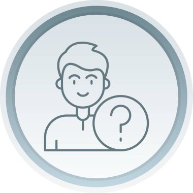 Soru işareti olan adamın vektör illüstrasyonu