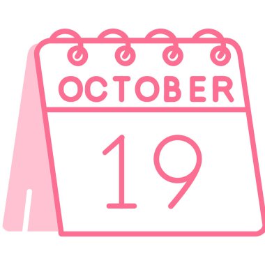 Ekim 18 gün simge tasarımı vektör illüstrasyonu