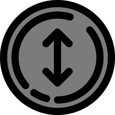 Bozuk para simgesinin vektör illüstrasyonu