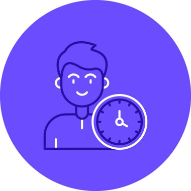 Beyaz arka planda pusula, illüstrasyon, vektör olan bir adam.