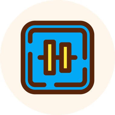 Çikolatalı kek. Basit illüstrasyon