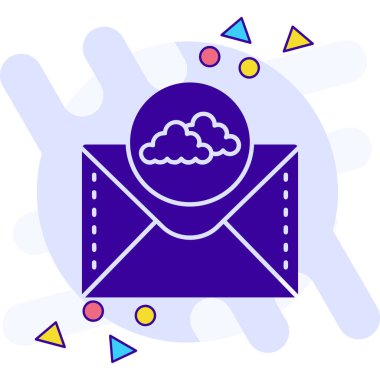 Mesaj var. Web simgesi basit illüstrasyon