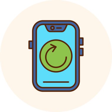 Akıllı seğirme. Web simgesi vektör illüstrasyonu