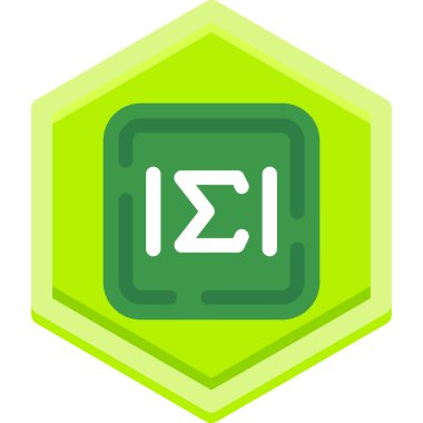 Altıgen biçimli altıgen simgesi arkaplanda izole