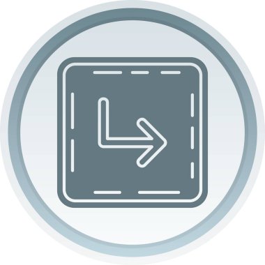 doğru yönde ok simgesi doldurulmuş dış hat biçimi