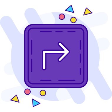 Yön ok ikonu vektör illüstrasyonu