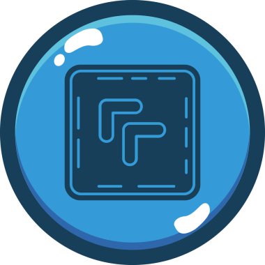 Bir dairenin mavi ve beyaz arkaplanının vektör çizimi