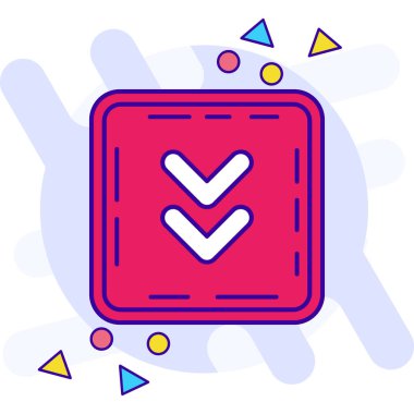 Beyaz arkaplan vektör illüstrasyonunda izole edilmiş çizgi biçimi simgesini işaretle