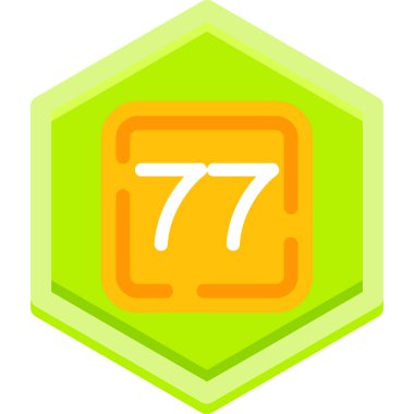 7 numaralı simge, vektör illüstrasyonu