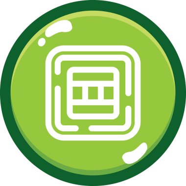 Yeşil damga simgesinin vektör çizimi