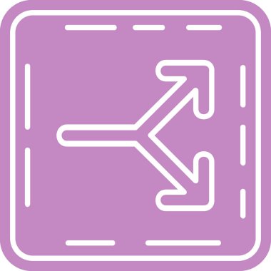 yol simgesi vektör illüstrasyonu