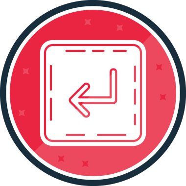 Sol ok simge vektör çizim