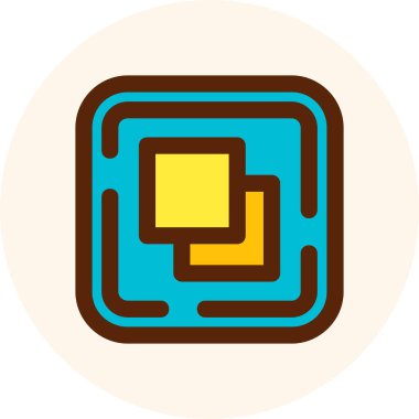 Çikolatalı kek ikonu vektörü. Ana hatlarıyla çikolatalı pasta. renk düz sembol