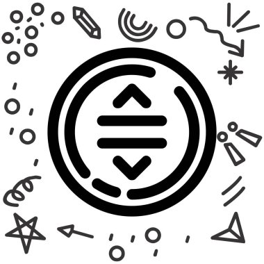 Astroloji zodyak simgesi ana hat biçiminde