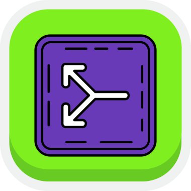 Tek bir yalıtılmış ok simgesinin vektör illüstrasyonu