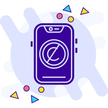 beyaz arkaplanda mobil uygulama simgesine sahip akıllı çizgi saati. Renkli taslak konsepti. vektör illüstrasyonu.