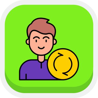 Taşaklı bir adamın vektör çizimi