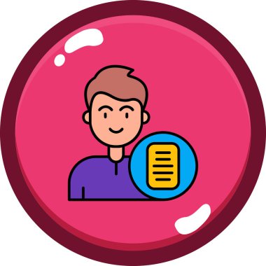 Adamım. Web simgesi basit illüstrasyon