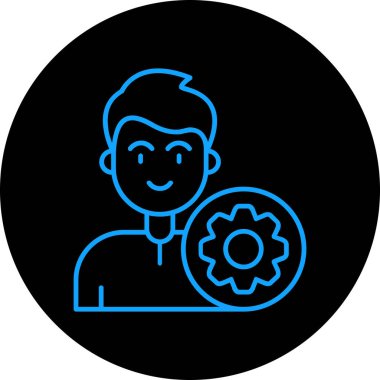 Çiçekli bir adamın vektör çizimi