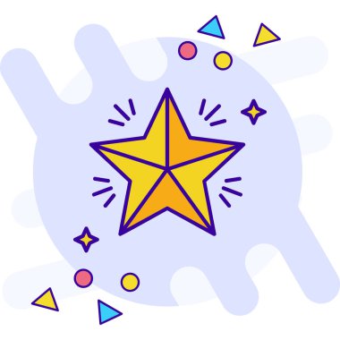 yıldız simgesi vektör illüstrasyonu