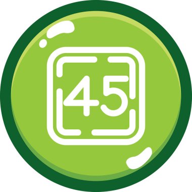 45 dakika vektör düz simge