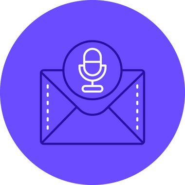 İleti mesajı olan bir mikrofonun vektör çizimi