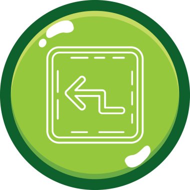 Modern b 'nin vektör illüstrasyonu yol simgesinden yoksun