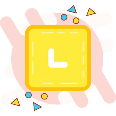 L harfi bir el çizimi vektör illüstrasyonu ile