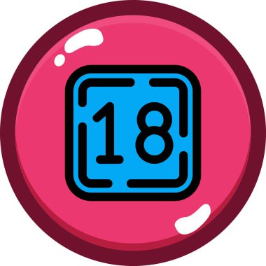 top numara 8 simgesi ana hatlar biçiminde