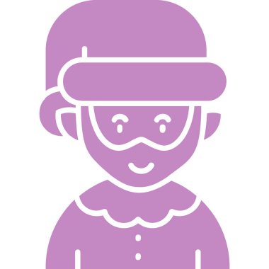 kadın simge vektör illüstrasyonu