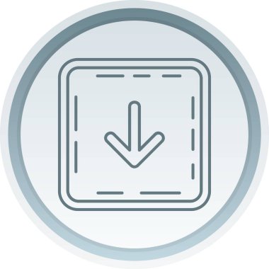 Tamamlanmış ok aşağı simgesi - taslak biçimi