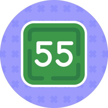 5 4 artı modern simge, vektör illüstrasyonu