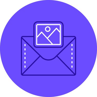 E-posta. Web simgesi basit illüstrasyon